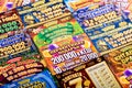 Pile of Bulgarian national lottery tickets Royalty Free Stock Photo