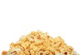 Pile of buttery popcorn isolated