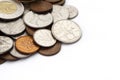 Pile of Canadian Coins with Copy Space Royalty Free Stock Photo