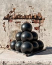 Pile of cannon balls