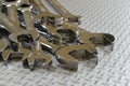 Pile of Car Mechanic Spanner Wrenches Royalty Free Stock Photo