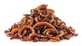 A pile of pret pretzels on a white background (ai generated) Royalty Free Stock Photo