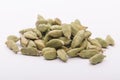 Pile of cardamom pods on white Royalty Free Stock Photo