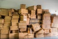 Pile of cardboard boxes