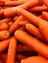 A pile of carrot in supermarket as background