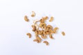 Pile of Cashews nuts without shell closeup. Royalty Free Stock Photo