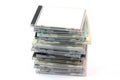 Pile of cd cases Royalty Free Stock Photo