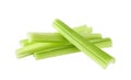 Pile of celery ribs isolated on white background. fresh green celery isolated Royalty Free Stock Photo