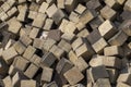 Pile of Cement block for pattern background Royalty Free Stock Photo