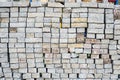 Pile of cement brick block Royalty Free Stock Photo