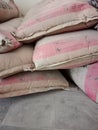 Pile of cement for building project work