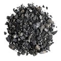 Pile of charcoal chunks isolated on transparent background Royalty Free Stock Photo