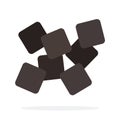 Pile of charcoal vector flat isolated