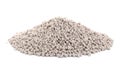 Pile of chemical fertilizer on white. Gardening time Royalty Free Stock Photo