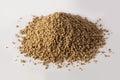 Pile of chicken feed crumble isolated