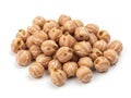 Pile of chickpeas isolated on white background Royalty Free Stock Photo