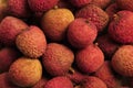 Pile of Chinese lychee fruit nuts Royalty Free Stock Photo