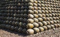 Pile of Chinese wine jar Royalty Free Stock Photo