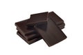 Pile of Chocolate chunks isolated on white background. Royalty Free Stock Photo