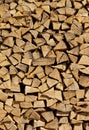 Pile of chopped fire wood Royalty Free Stock Photo