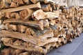 Pile of chopped fire wood Royalty Free Stock Photo