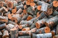 Pile of chopped fire woods Royalty Free Stock Photo