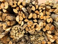 Pile of chopped firewood Royalty Free Stock Photo