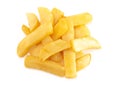 Pile of Chunky Steak Fries Isolated on a White Background