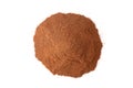 pile cinnamon powder isolated on white background Royalty Free Stock Photo