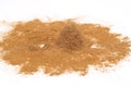 pile cinnamon powder isolated on white background, with top view Royalty Free Stock Photo