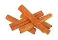 Pile of cinnamon sticks on white background, Spices Royalty Free Stock Photo