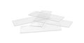 Pile of clean glass microscope slides on white background Royalty Free Stock Photo