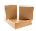 A pile of closed carboard boxes Royalty Free Stock Photo