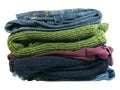 Pile of Clothes Isolated Royalty Free Stock Photo