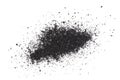 Pile of coal carbon or charcoal dust isolated on white background