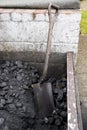 Pile of coal for fuelling steam trains Royalty Free Stock Photo