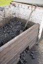 Pile of coal for fuelling steam trains Royalty Free Stock Photo