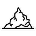 Pile coal icon, outline style