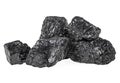 Pile of coal isolated on white background Royalty Free Stock Photo
