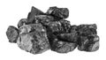 Pile of coal isolated on white background Royalty Free Stock Photo