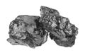 Pile of coal isolated on white background Royalty Free Stock Photo