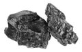 Pile of coal isolated on white background Royalty Free Stock Photo