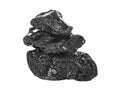 Pile of coal isolated on white background Royalty Free Stock Photo