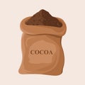 Pile Cocoa in Bag