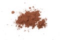 Pile of cocoa powder isolated on white background Royalty Free Stock Photo