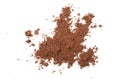 Pile of cocoa powder isolated on white background Royalty Free Stock Photo