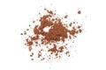 Pile of cocoa powder isolated on white background Royalty Free Stock Photo