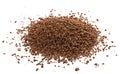 Pile of cocoa powder isolated on white background Royalty Free Stock Photo