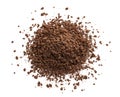 Pile of cocoa powder isolated on white background, top view Royalty Free Stock Photo