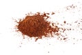 Pile cocoa powder